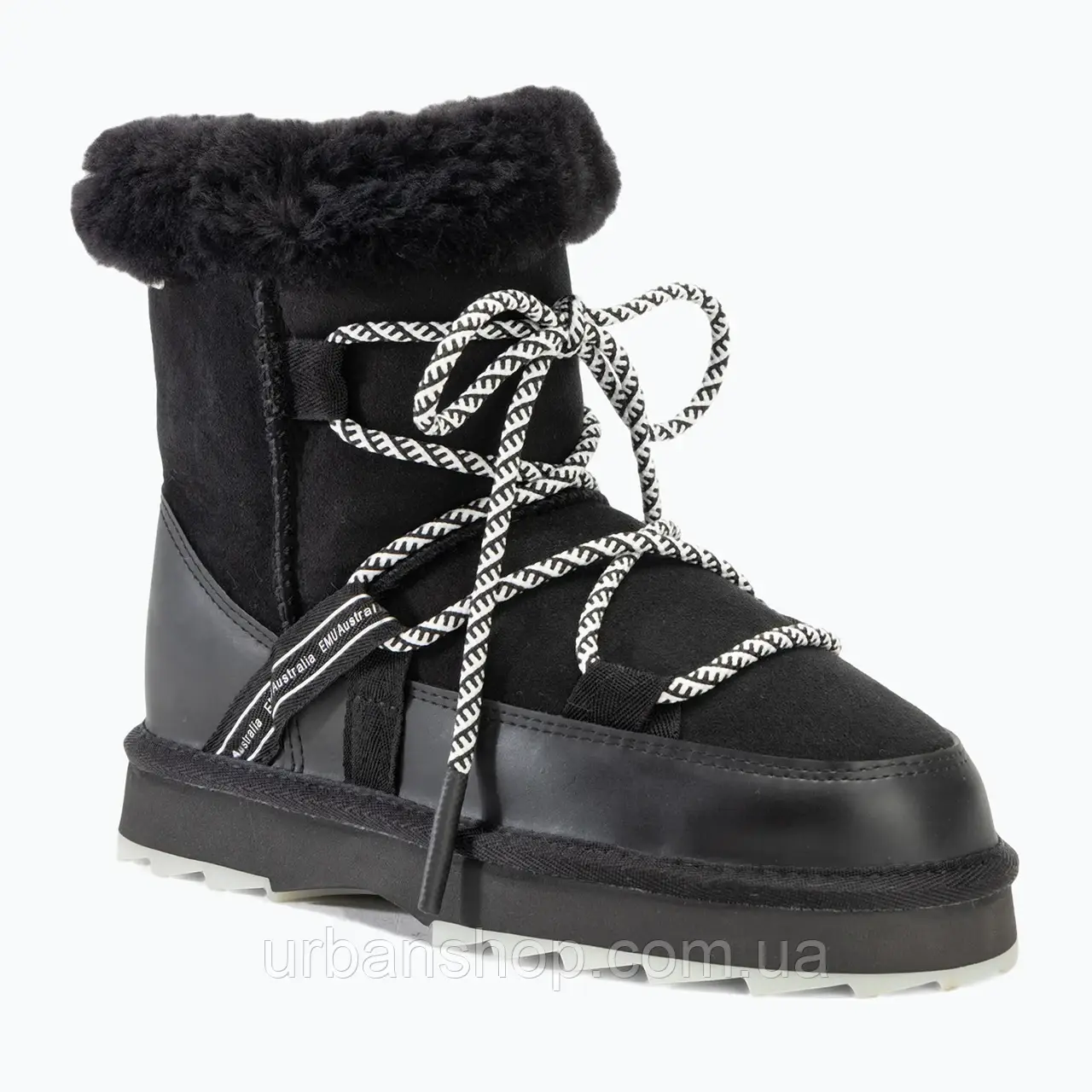 Urbanshop com ua Черевики жіночі EMU Australia Blurred black РОЗМІРИ ЗАПИТУЙТЕ