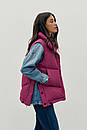 Жилет жіночий утеплений з кнопками фуксія Modna KAZKA MKRM4188-3, фото 5