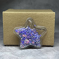 Аплікація "Зірочка-силікон", 5 см (фіолетові кільця), арт 06273, 1 шт, Фіолетовий