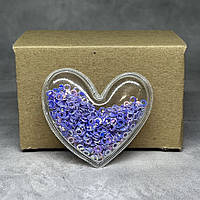 Аплікація "Серце-силікон", 5*5,5 см (кільця фіолетові), арт 06311, 1 шт, Фіолетовий