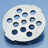 Решітка м’ясорубки Moulinex HV8 ME606 ME65, ME651, ME656, ME657 ME658, DKA14E груба 7,5мм нержавійка оригінал, фото 3