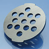 Решітка м’ясорубки Moulinex HV8 ME606 ME65, ME651, ME656, ME657 ME658, DKA14E груба 7,5мм нержавійка оригінал, фото 7