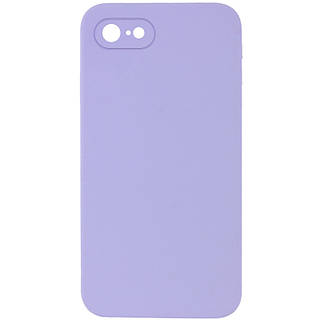 Чохол Silicone Case Square Full Camera Protective (AA) NOLOGO для Apple iPhone 6/6s (4.7") Бузковий / Dasheen