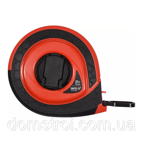 Рулетка 20м х 15мм стрічка скловолокно YATO YT-71570, фото 1