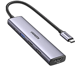 Мультипортовий адаптер UGREEN CM478 USB Type-C to HDMI Gray (15495)