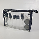 Набір ємностей для подорожей із дозатором у сумці 9в1, набір дорожніх баночок для косметики DT-771, фото 3