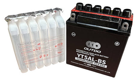 Акумулятор 12V5A OUTDO JAWA ACTIV заливний 120*125*60, фото 1