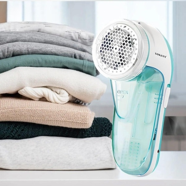 Машинка акумуляторна для видалення катишків та ворсу Sokany SK-883 Блакитна, фото 1