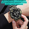 Зелений чоловічий годинник армійський тактичний з підсвічуванням протиударний водонепроникний наручний Skmei, фото 8