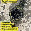 Зелений чоловічий годинник армійський тактичний з підсвічуванням протиударний водонепроникний наручний Skmei, фото 9
