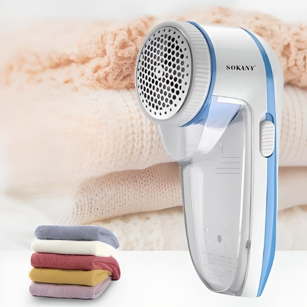 Машинка акумуляторна для видалення катишків та ворсу Sokany SK-881 Біла з блакитним, фото 1