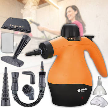 Електричний пароочисник на 360 мл з різними насадками Steam Cleaner BITEK BT-4740 2200 Вт