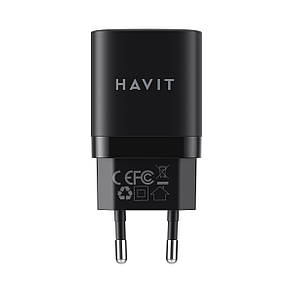 Зарядка USB Havit HV-UC30 PD30W+QC3.0 GaN Black, фото 3