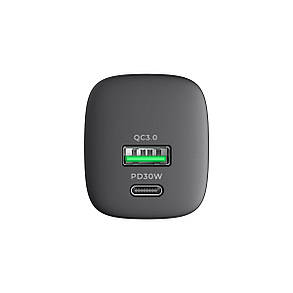 Зарядка USB Havit HV-UC30 PD30W+QC3.0 GaN Black, фото 4
