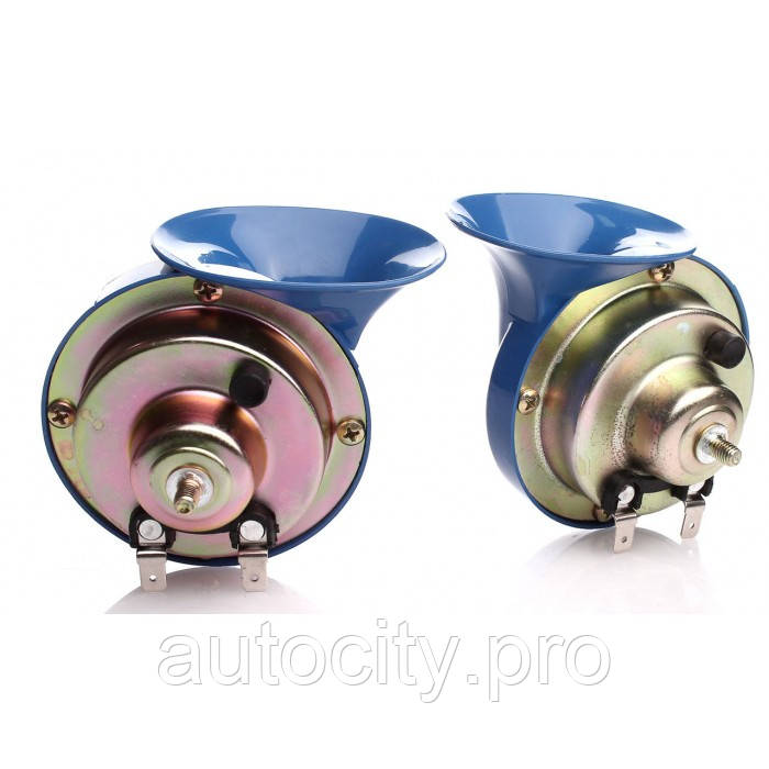 Сигнал звуковий EL 100 710 (12 В, мушля, компл. 2 шт., 2 конт.) Elegant, фото 1