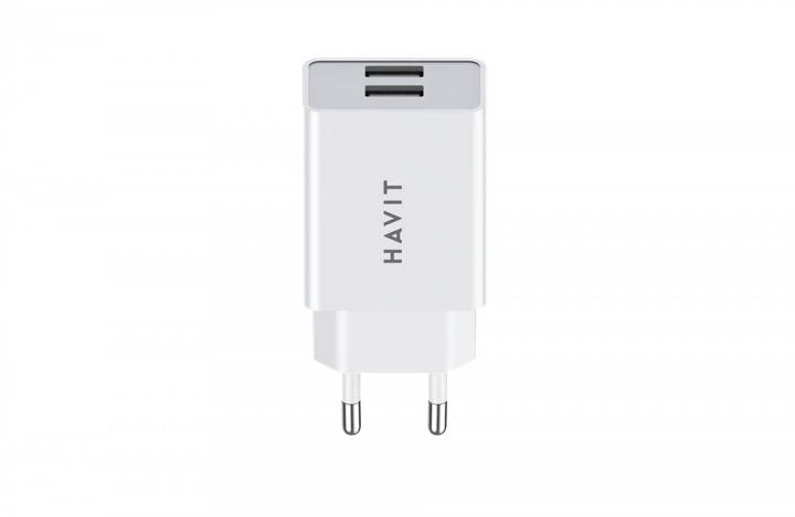 Зарядка USB Havit UC003B 3A White 2usb
