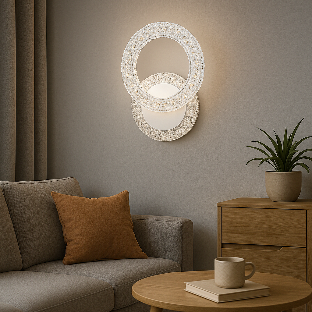 Яскраве Бра Led з підсвічуванням Diasha 22W колір Білий 2203/1WH, фото 1