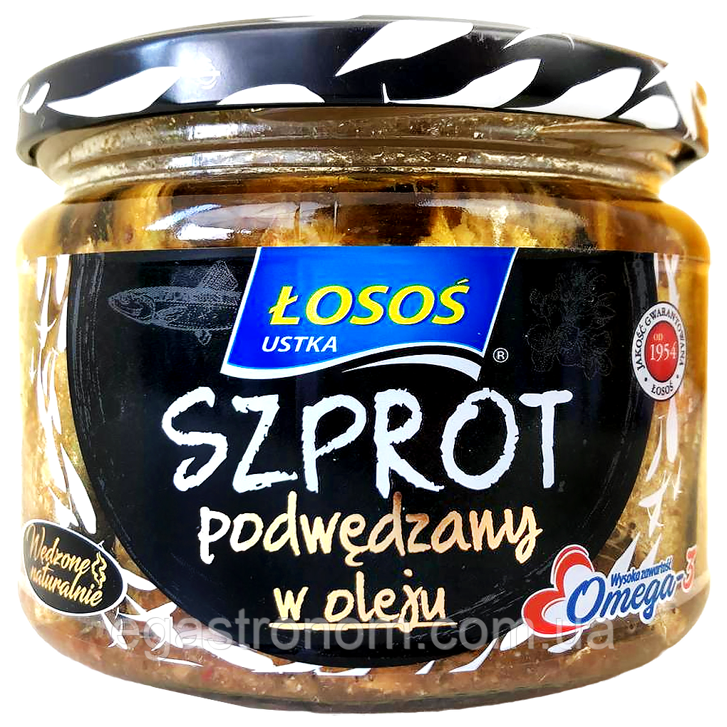 Шпроти в олії Лосос Losos (скло) 250g 6шт/ящ (Код: 00-00017478)