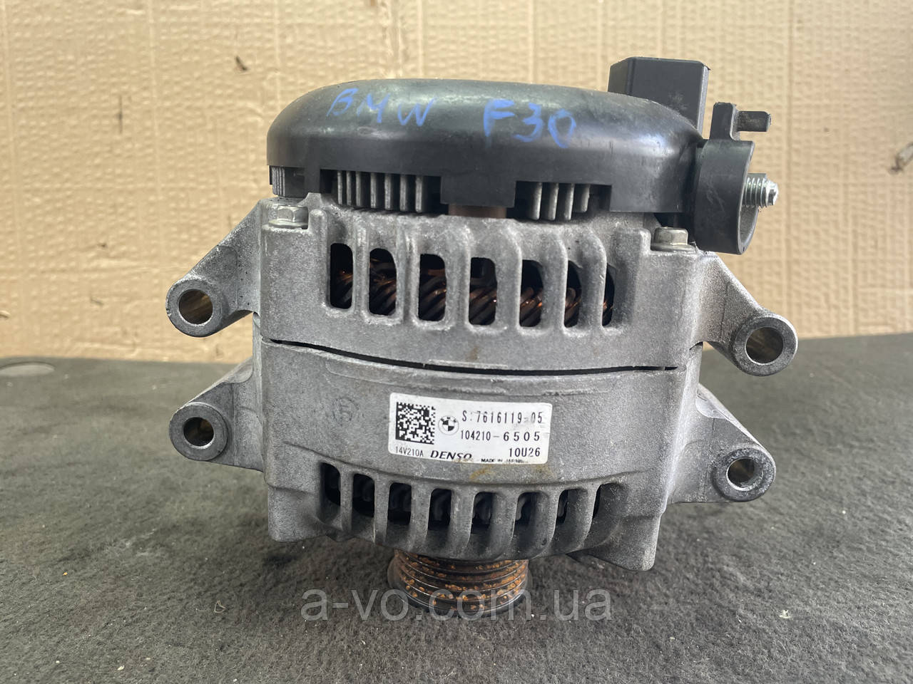 Генератор для BMW 3 F30, F20, F22, BMW 5 F10, 104210-6505, 1042106505, 7616119-05, 761611905, 7616119, 210A, фото 1