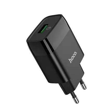 Зарядка USB HOCO C72Q QC 3.0 Black, фото 1