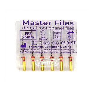 Master Files, Retreatment мастер FF2, маш. нікель-титановий інстр. 6 шт. Vortex