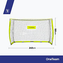 Футбольні ворота OneTeam Flex Square 240 x 150 cm, фото 4