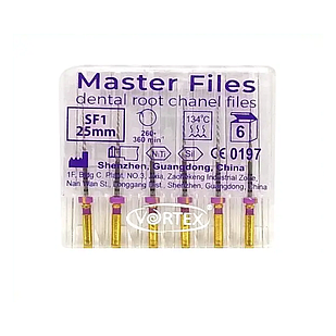 Master Files мастер, Retreatment SF1, маш. нікель-титановий інстр. 6шт., Vortex
