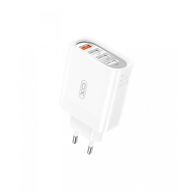 Зарядка USB XO L100 4 USB QC3.0 White