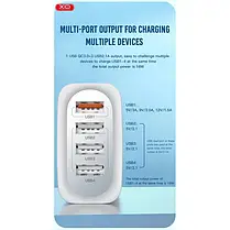 Зарядка USB XO L100 4 USB QC3.0 White, фото 5