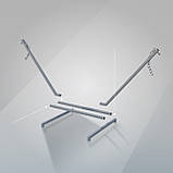 Стійка для гамака 50х50 + Двомісний Гамак з планкою SOFT блакитний XXL 200×140 WCG. Бавовна, фото 4