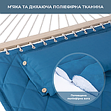 Стійка для гамака WCG + Двомісний Гамак з планкою SOFT блакитний XXL 200×140. Бавовна, фото 8