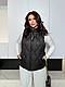 Базовий жіночий теплий жилет стильна весняна стеганний жилет безрукавка на блискавці з кишенями батал, фото 8