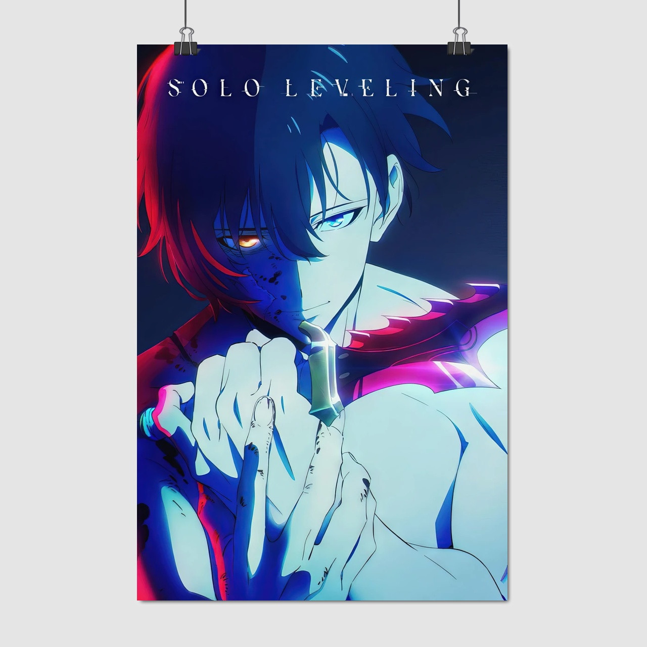 Плакат "Тільки я візьму новий рівень, аніме, Solo Leveling, anime", 60×40см