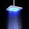 Світлодіодна насадка для душу з LED підсвічуванням, квадратна TV000919 / Душова насадка 7 кольорів підсвічування, фото 7