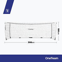 Футбольні ворота OneTeam Flex 300 x 100 cm, фото 4