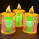 Свічка електрична для лампадок 8 см, кольоровий, теплий колір, на батарейках (3*LR41), 1/24, фото 2