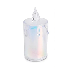 Свічка електрична для лампадок 8 см, біла, теплий колір, на батарейках (3*LR41), 1/24