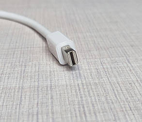 Перехідник mini DP Thunderbolt  to VGA кабель 10см білий, фото 4