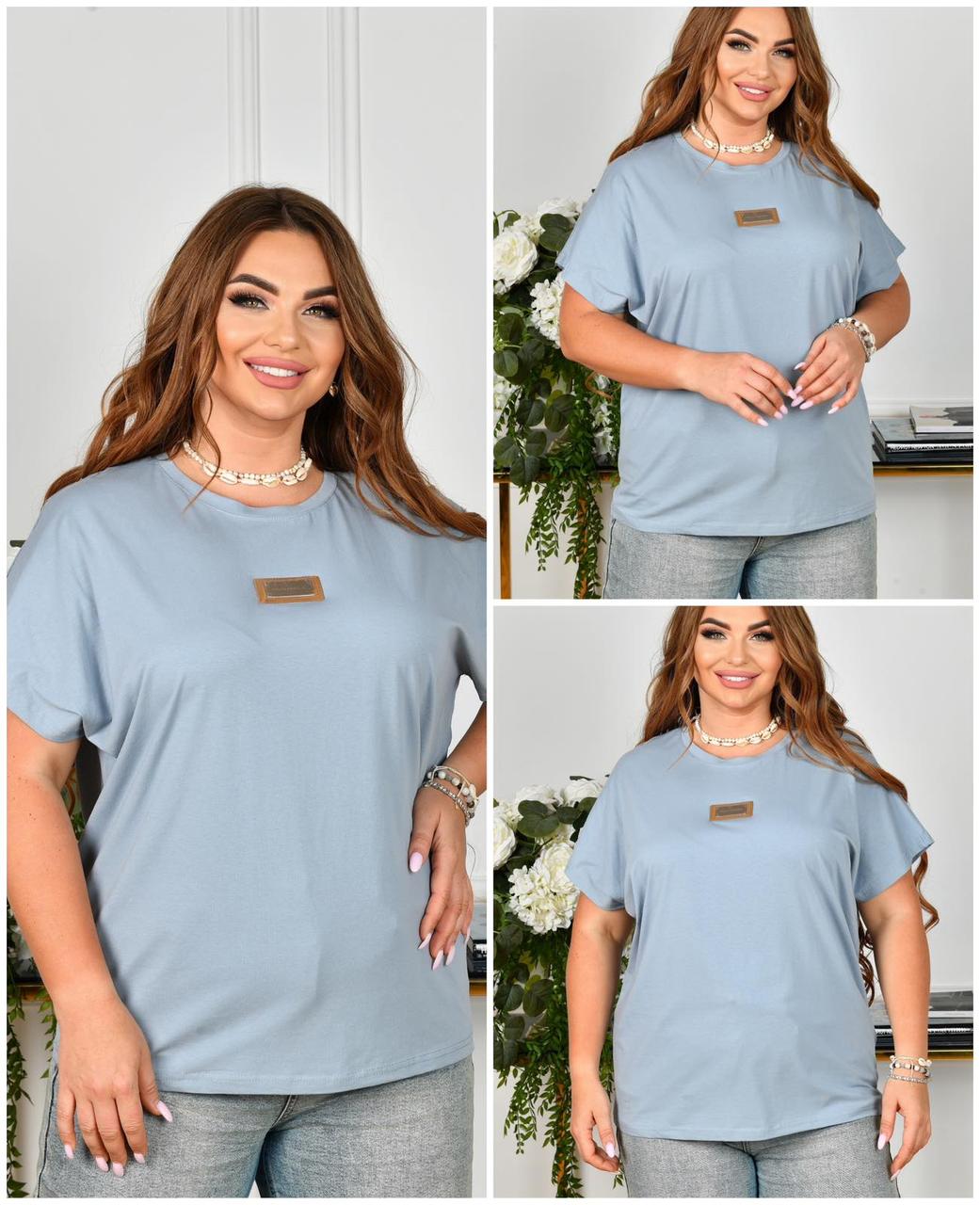0188 Футболка жіноча з принтом батал мікс кольорів (6 од: 3XL-3 шт, 4XL-3 шт.)