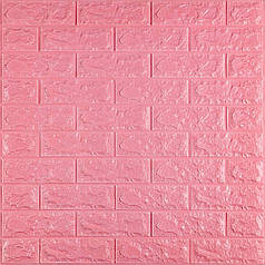 3D панель самоклеюча 700х770х7мм цегла Рожевий (004-7) SW-00000057