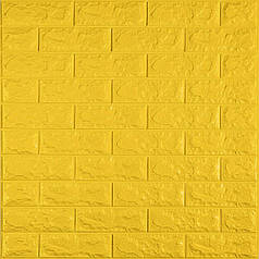3D панель самоклеюча 700х770х7мм цегла Жовтий (010-7) SW-00000049