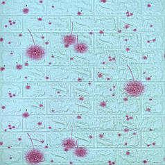 Самоклеюча 3D панель 700х770х4мм Блакитні кульбаби (322) SW-00001362