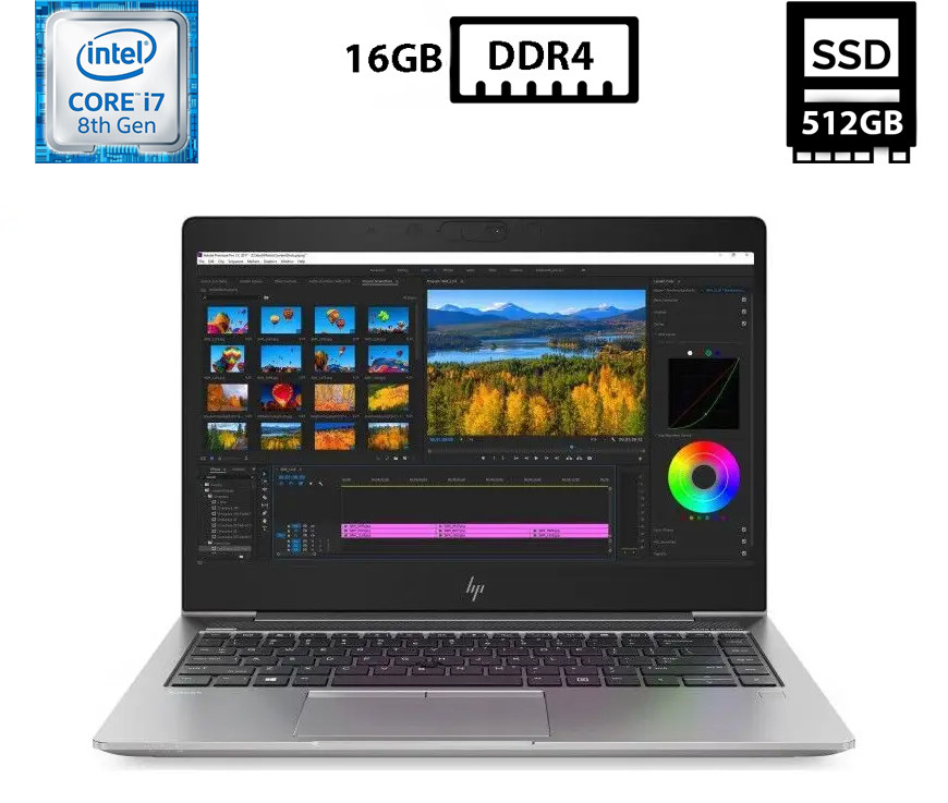 Ноутбук HP ZBook 14u G6/14” IPS 1920x1080/Core i7-8565U 1.80GHz/16GB DDR4/SSD 512GB M.2/Intel UHD Graphics Камера Б/В