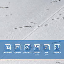 Самоклеюча 3D панель 700х700х4мм Біла мармурова плитка (364) SW-00001142, фото 4