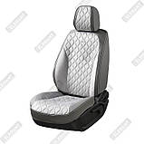 Накидки на сидіння авто 5D ELEGANT SORRENTO 700 153 сірі (алькантара + екошкіра) ПОЛЬША, фото 2