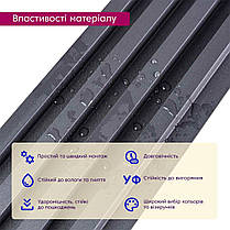 Рейка декоративна WPC стінова чорна 3000х160х23мм SW-00001861, фото 5