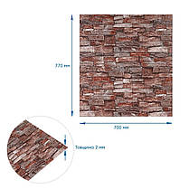 Панель стінова Mix 3D (058-2) 700х770х2мм (D) SW-00001917, фото 4