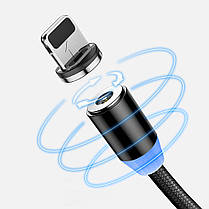 Кабель ColorWay Magnetic USB-Lightning/MicroUSB/USB Type-C, 2.4А, 1м, Black, фото 4