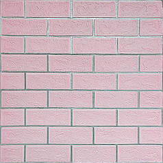 Панель стінова 700х700х5мм Рожева цегла зі сріблом SW-00001501