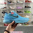 Под заказ Баскетбольные кроссовки  NIKE KOBE 6  ICE GRINCH FTB PROTRO Eur39-47 мужские голубые, фото 2